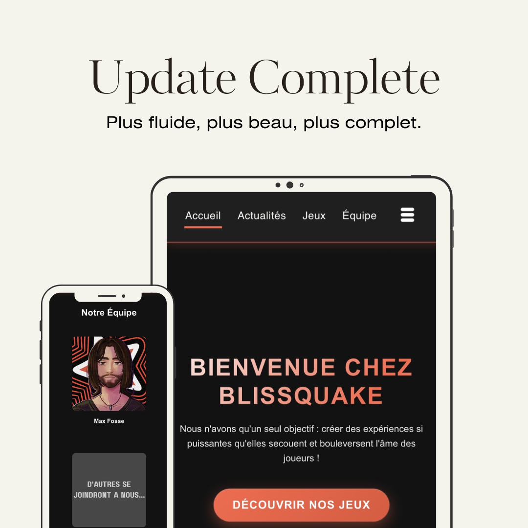 Image de la mise à jour du site